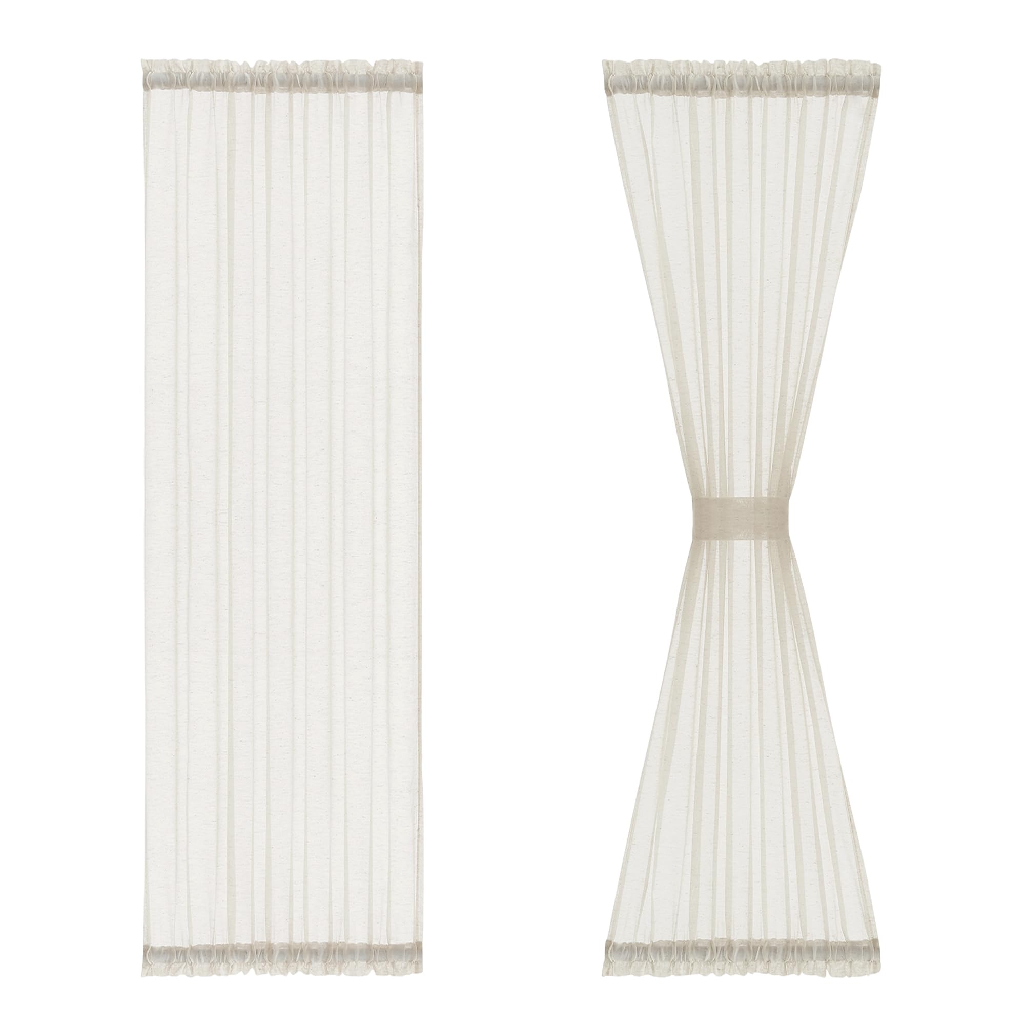 FMFUNCTEX linen sidelight pair on a 72-inch french door filters natural light