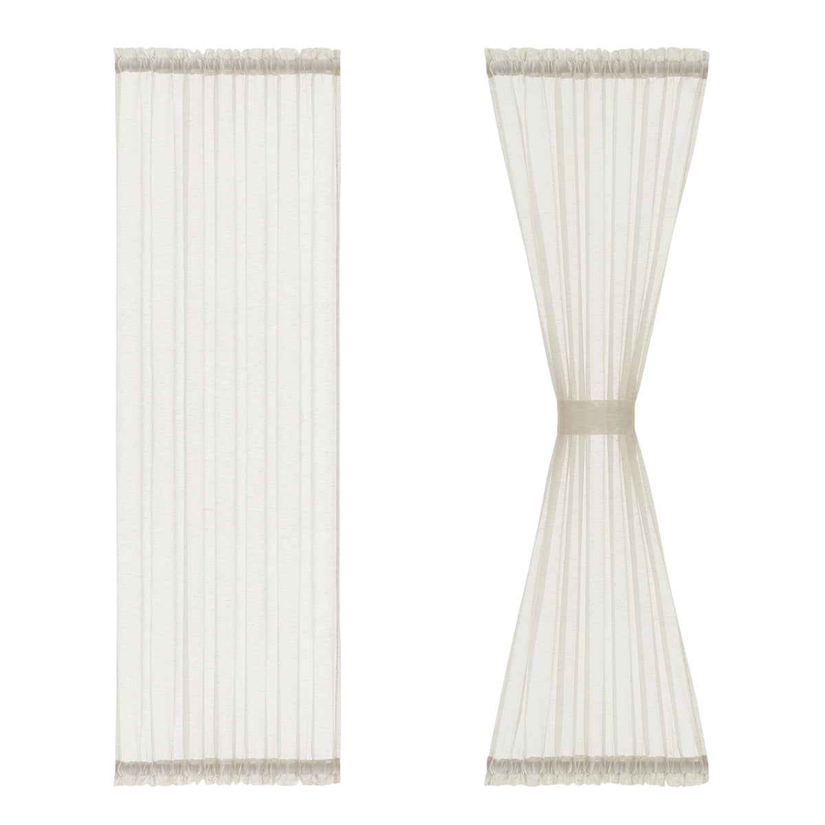 FMFUNCTEX linen sidelight pair on a 72-inch french door filters natural light