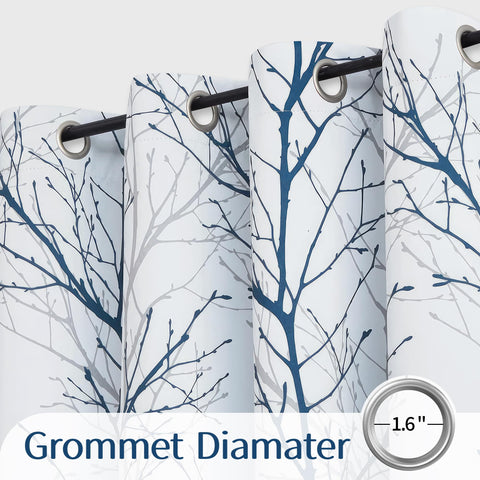FMFUNCTEX tree-pattern curtain pair enhances room aesthetics while improving privacy.