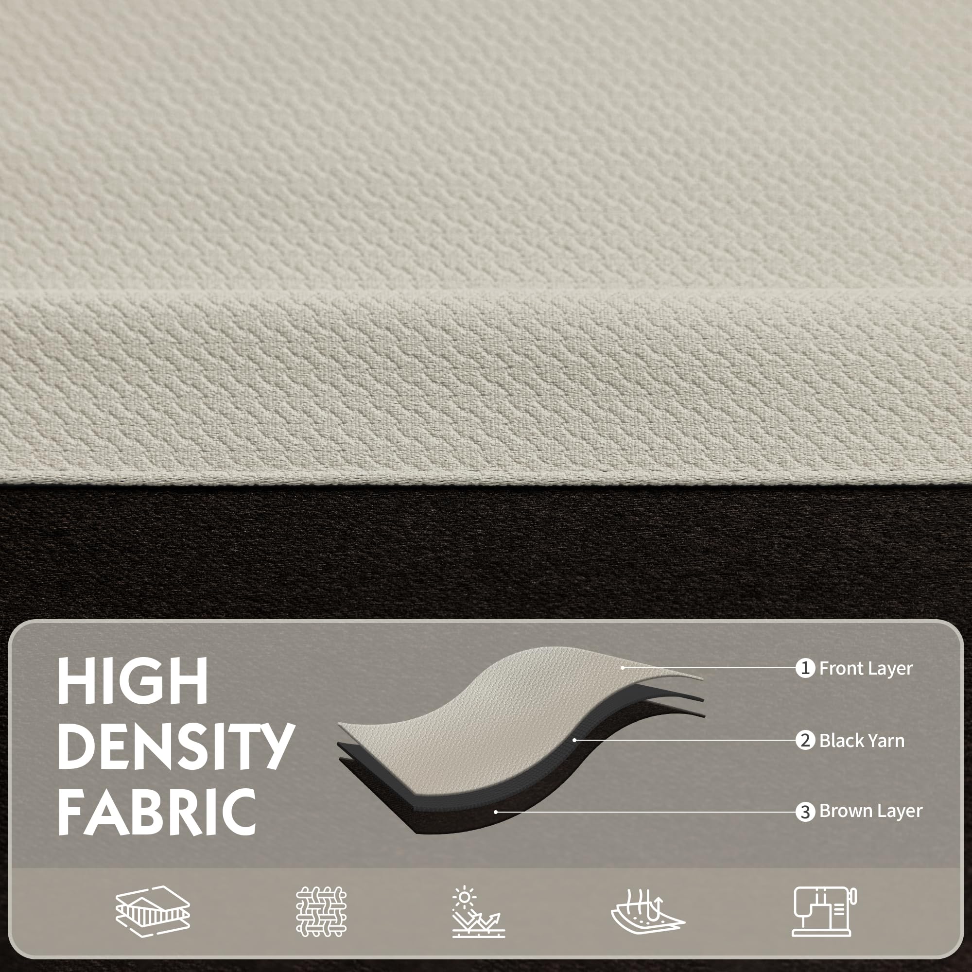 FMFUNCTEX grommet-top design on beige blackout curtains