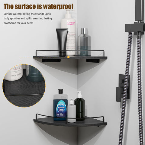 FNBAR shelves feature built-in cord-management holes for clean electronics setup