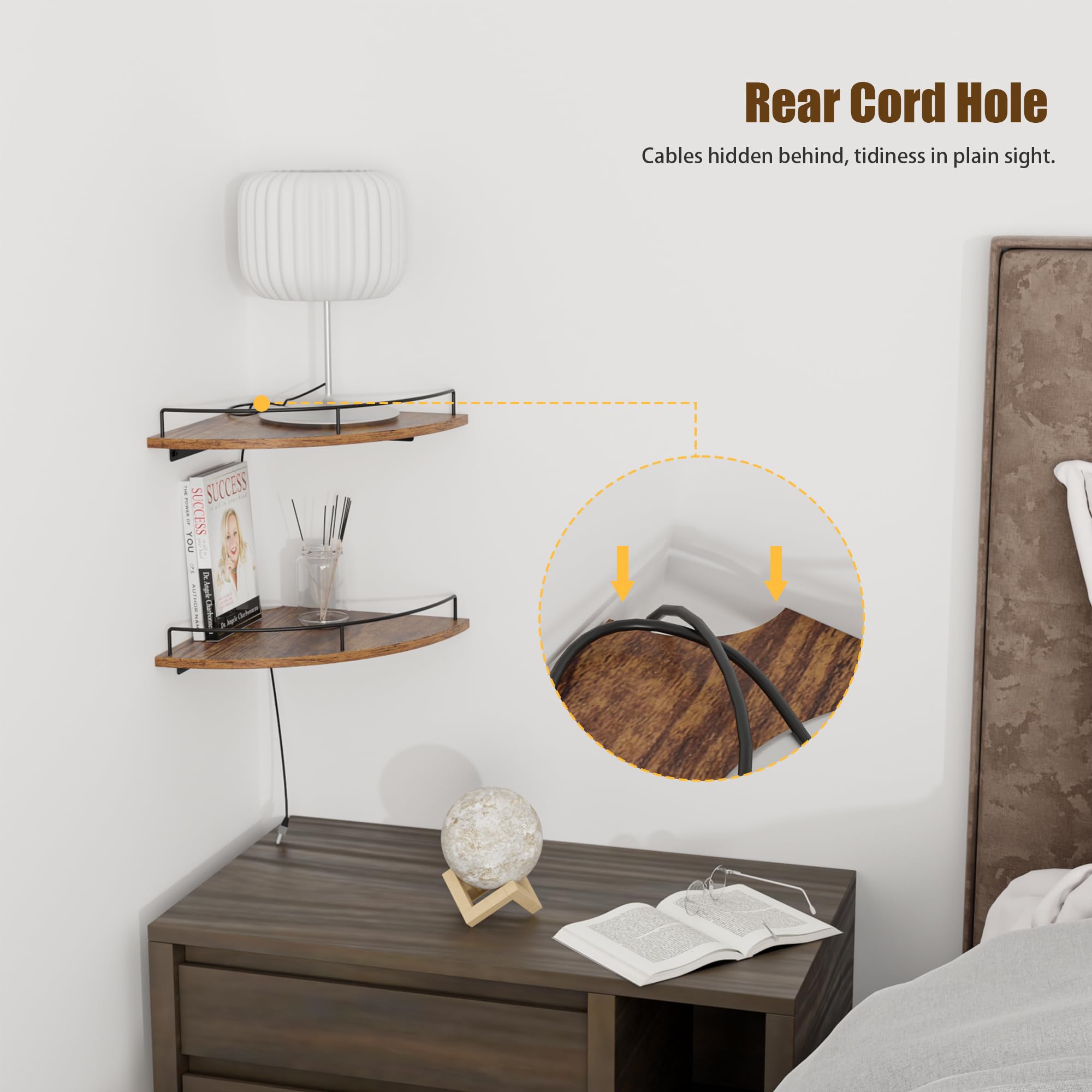 FNBAR bedroom corner unit adds warmth and organization.