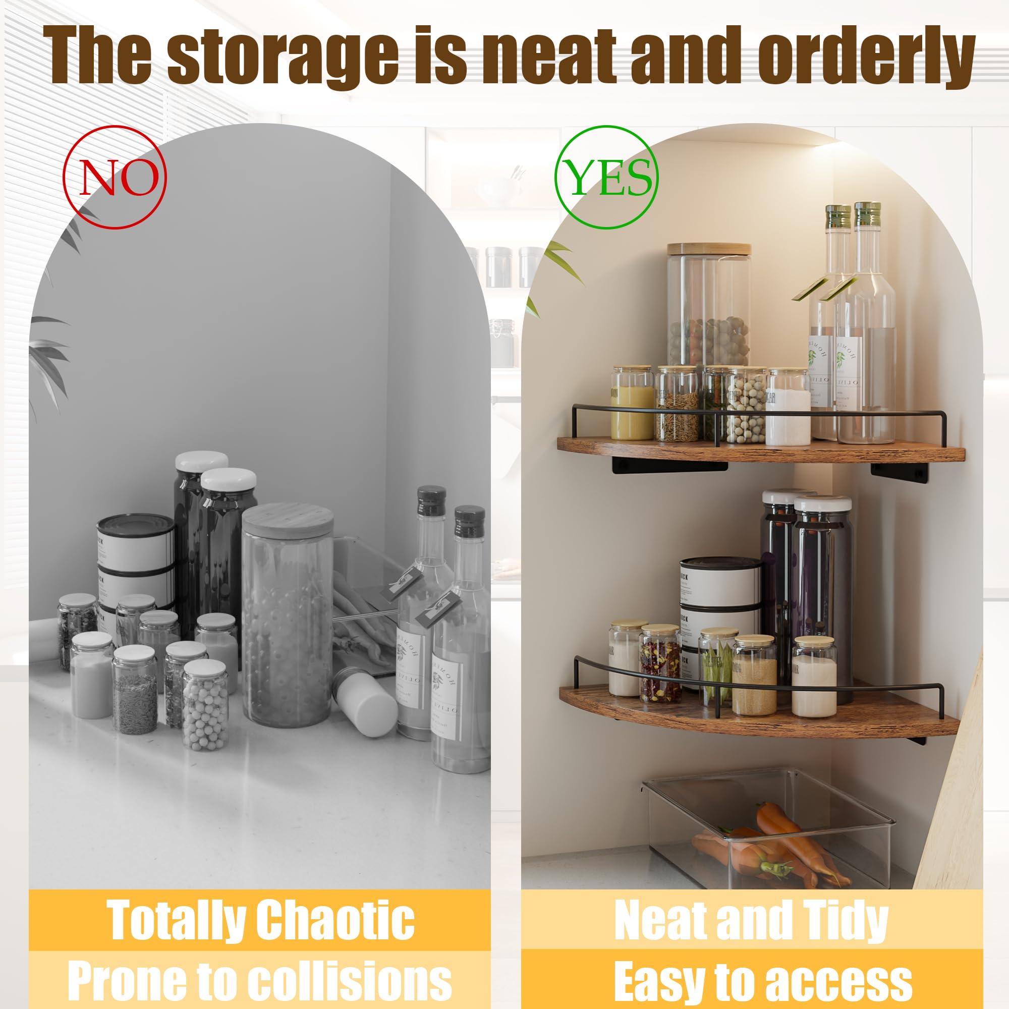 FNBAR versatile corner shelves enable multi-room organization.