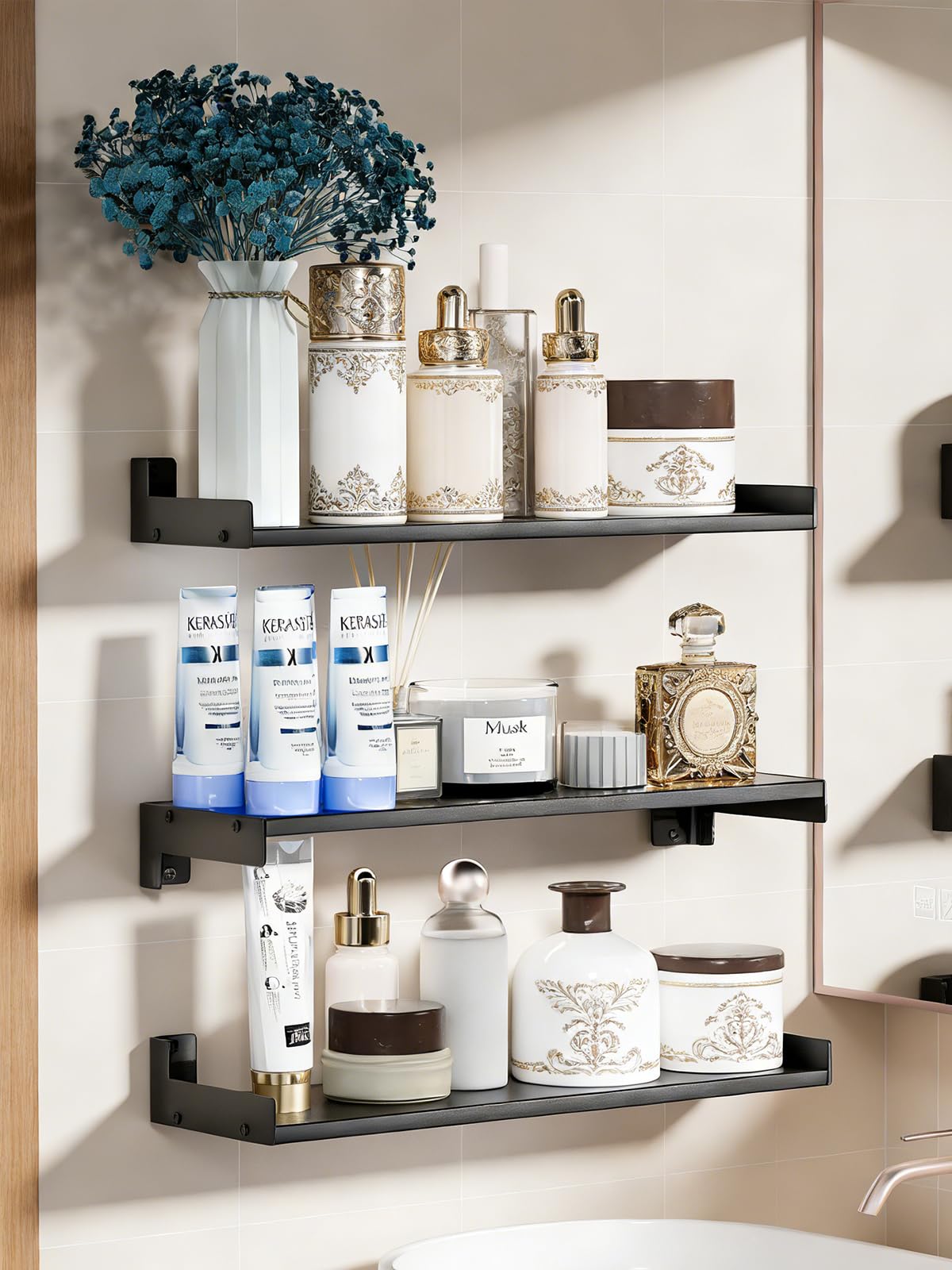 FNBAR corner shelves for bedroom and living room decor