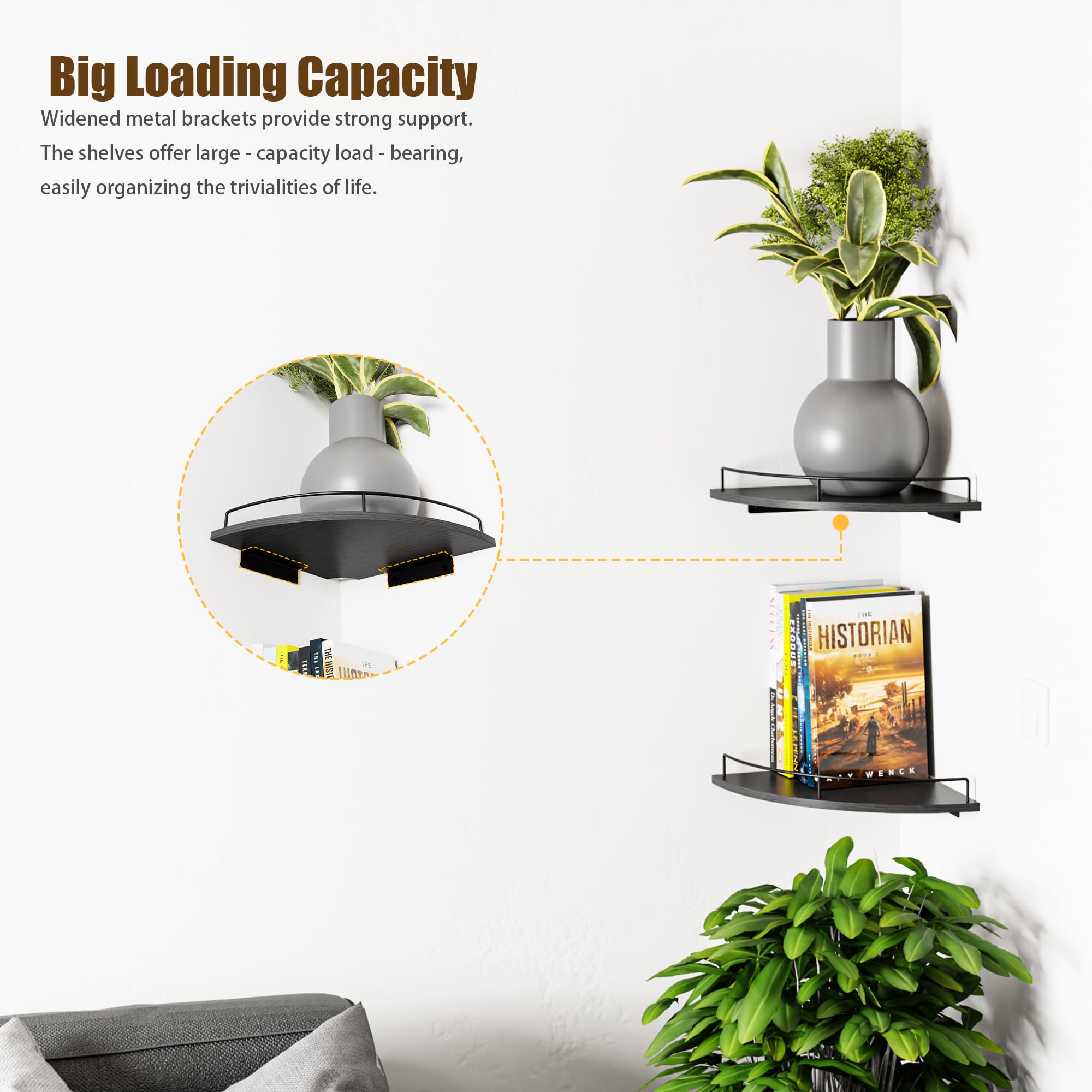 FNBAR living room shelf setup supports TV accessories and keeps cables tidy