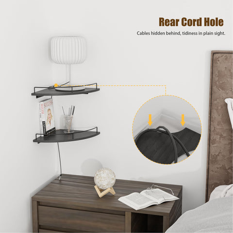 FNBAR wall-mount shelves with guardrails organize kitchen and bathroom items while preventing spills
