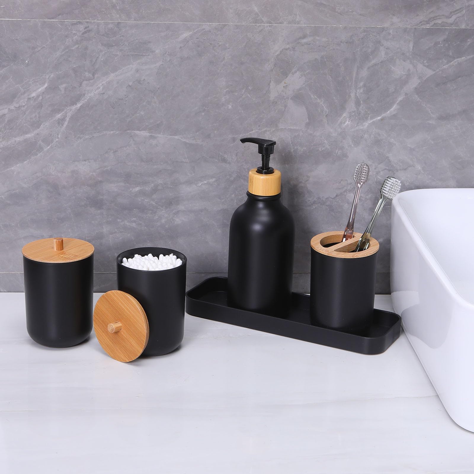 FNGJMJG soap dish in matte black complements bathroom decor and prevents spills