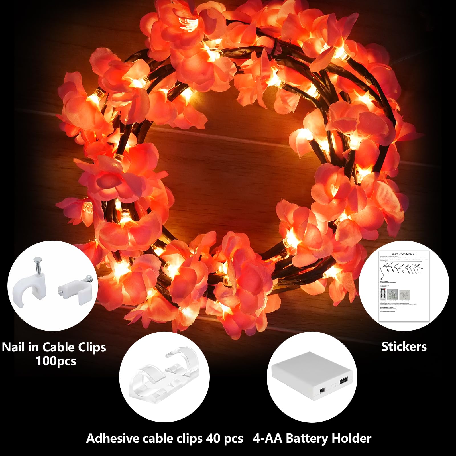 USB battery box option for FNHMSL Willow Vine Light allows placement anywhere