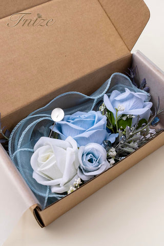 Fnize blue corsage wrist ribbon ties for comfortable wear