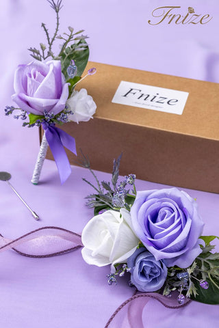 Fnize packaging in sturdy hard carton protects delicate florals during shipping
