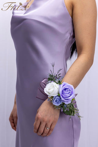 Fnize purple corsage baby breath detail adds delicate texture for proms