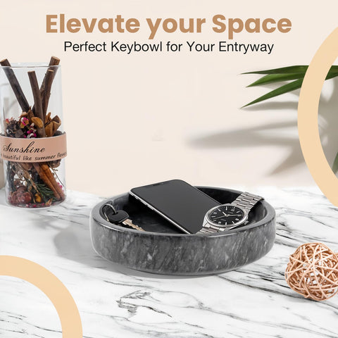 FNTSTICGOODS marble bowl holds fruit, keys, or small items