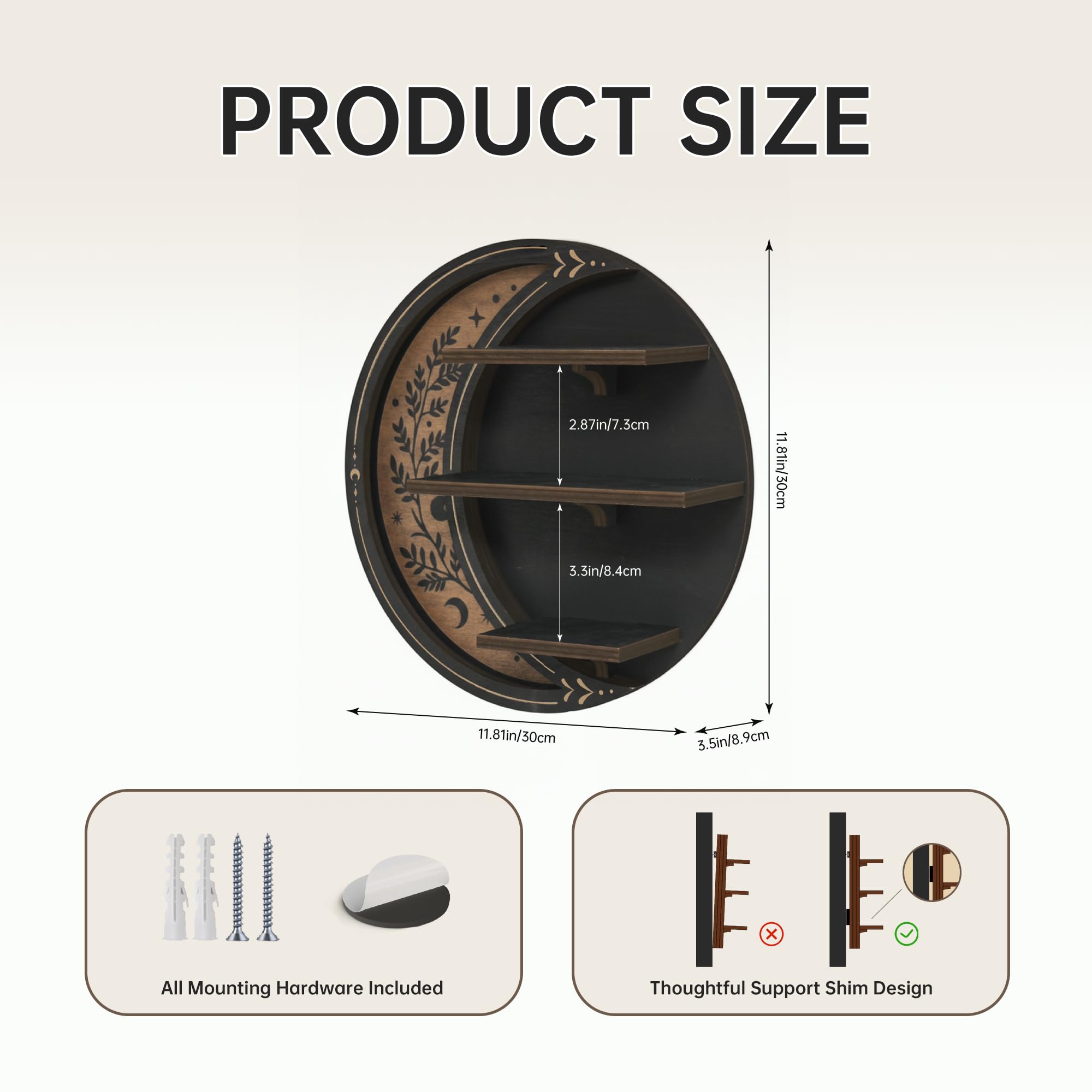 FNYDOX wall-mount installation kit with screws and anchors.