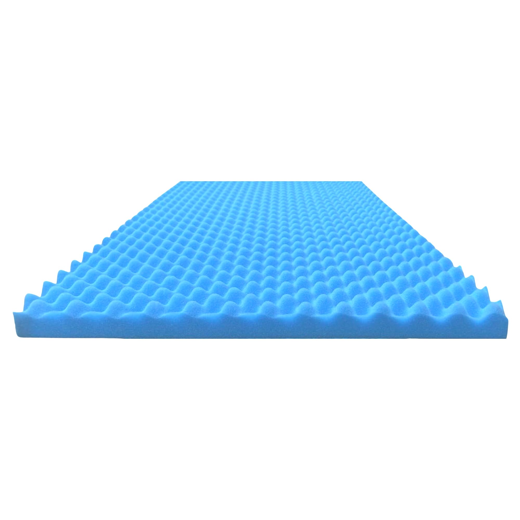 Foam Global Airflow Mattress Topper on bed with egg crate design for comfort and airflow