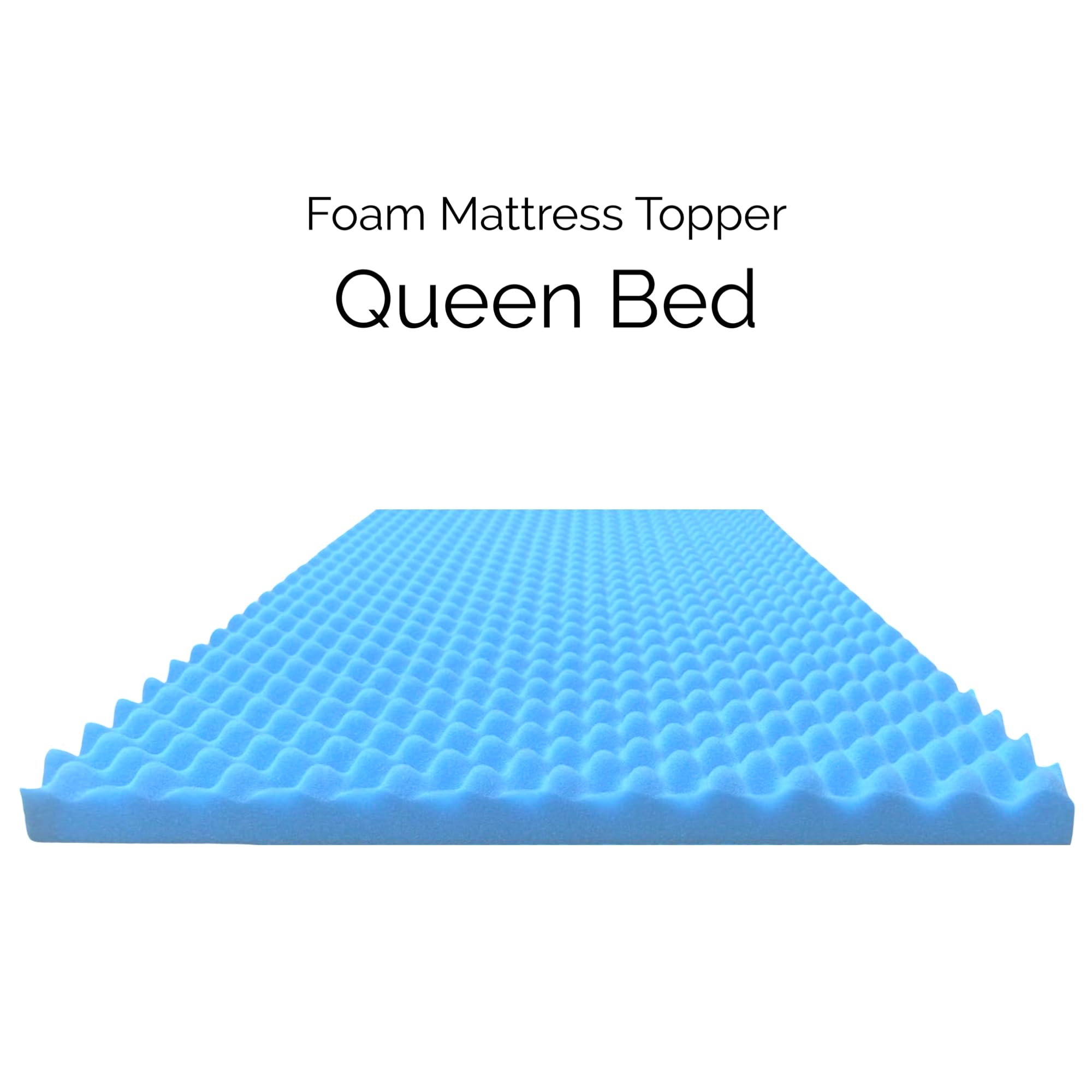 Foam Global convoluted foam distributes weight for balanced support.
