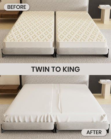 Foamagic built-in sheet wraps around mattresses for stability.