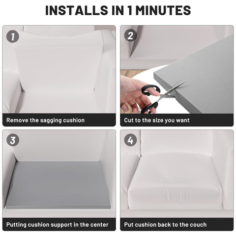 Foamagic couch cushion support edge-free look keeps cushions tidy.