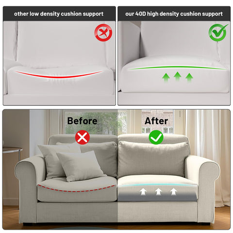 Foamagic couch cushion support trapezoid design promotes even load distribution.