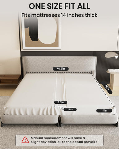 Foamagic no-slip bed bridge stays in place on adjustable bases.