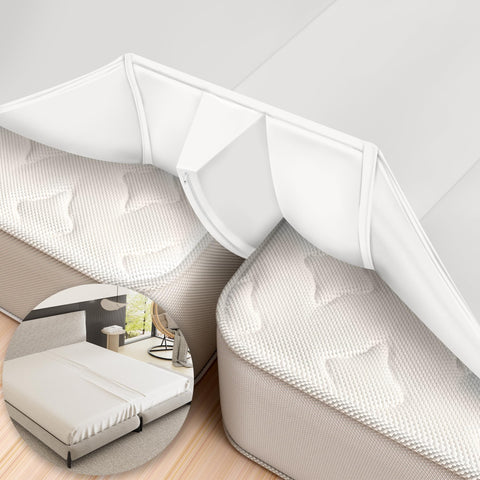 Foamagic upgraded 3-in-1 bed bridge forming a seamless king surface between twin XL mattresses.