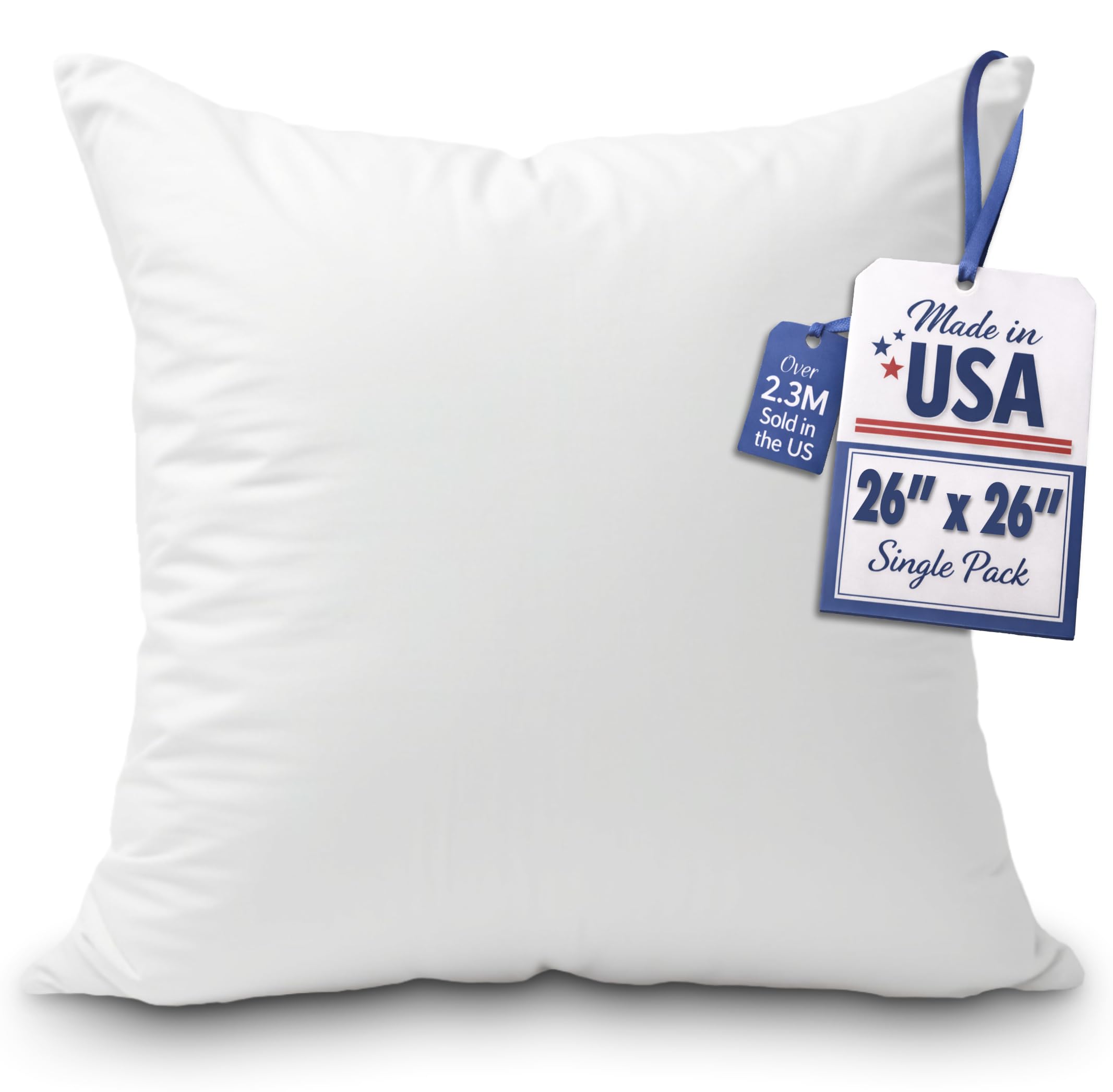 Foamily 26x26 throw pillow insert adds plush fullness to your sofa