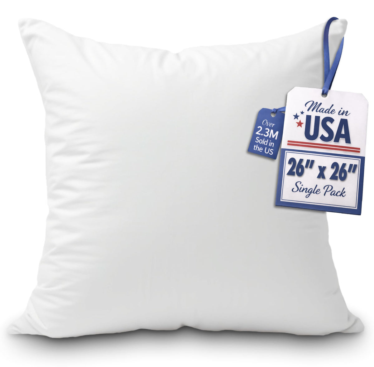 Foamily 26x26 throw pillow insert adds plush fullness to your sofa