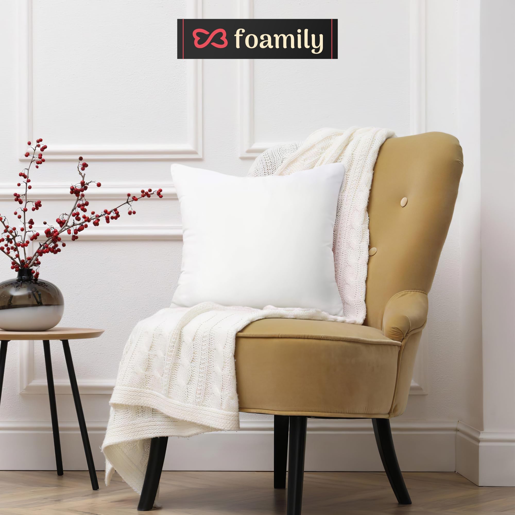 Foamily universal pillow insert pairs with couch or bedroom decor