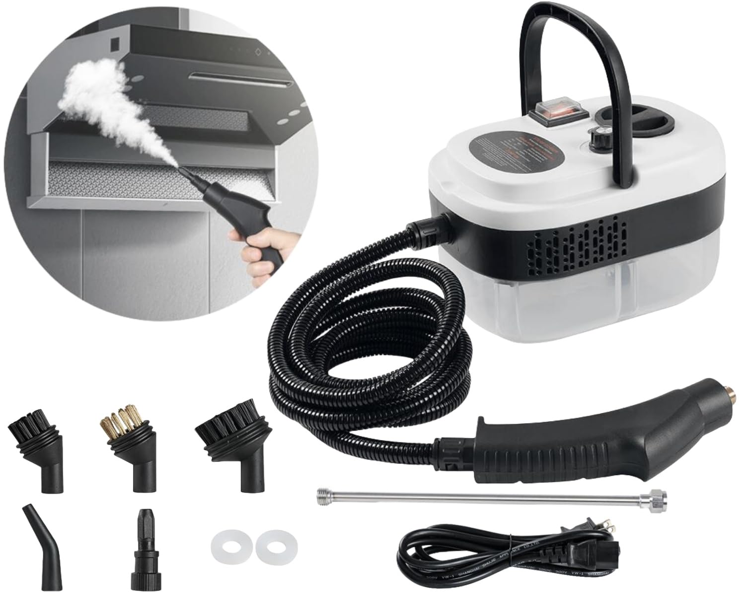 Foandbevi 7-in-1 handheld steam cleaner for versatile home cleaning.