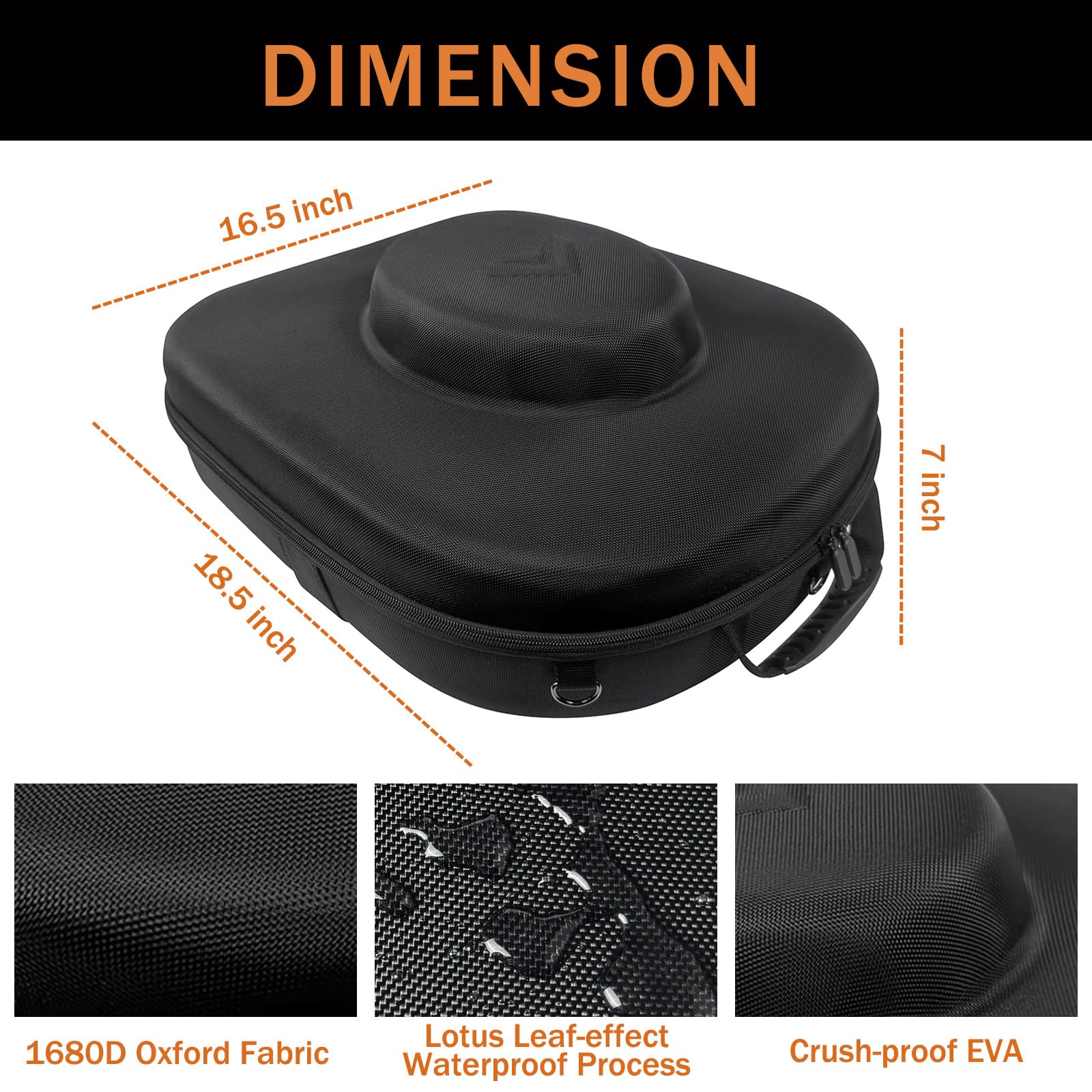 Foeran Travel Hat Case side view highlights rugged travel-ready build.