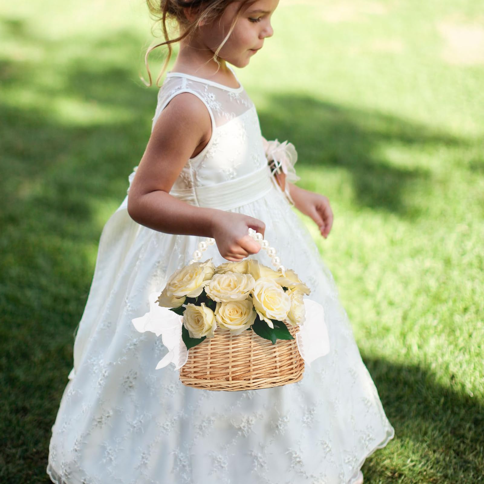 Fofetbfo wedding decor basket, versatile for gifts, cards, or keepsake storage