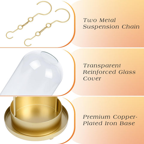 Fohil brass-base candle holder with heat-resistant dome offers stable, stylish display