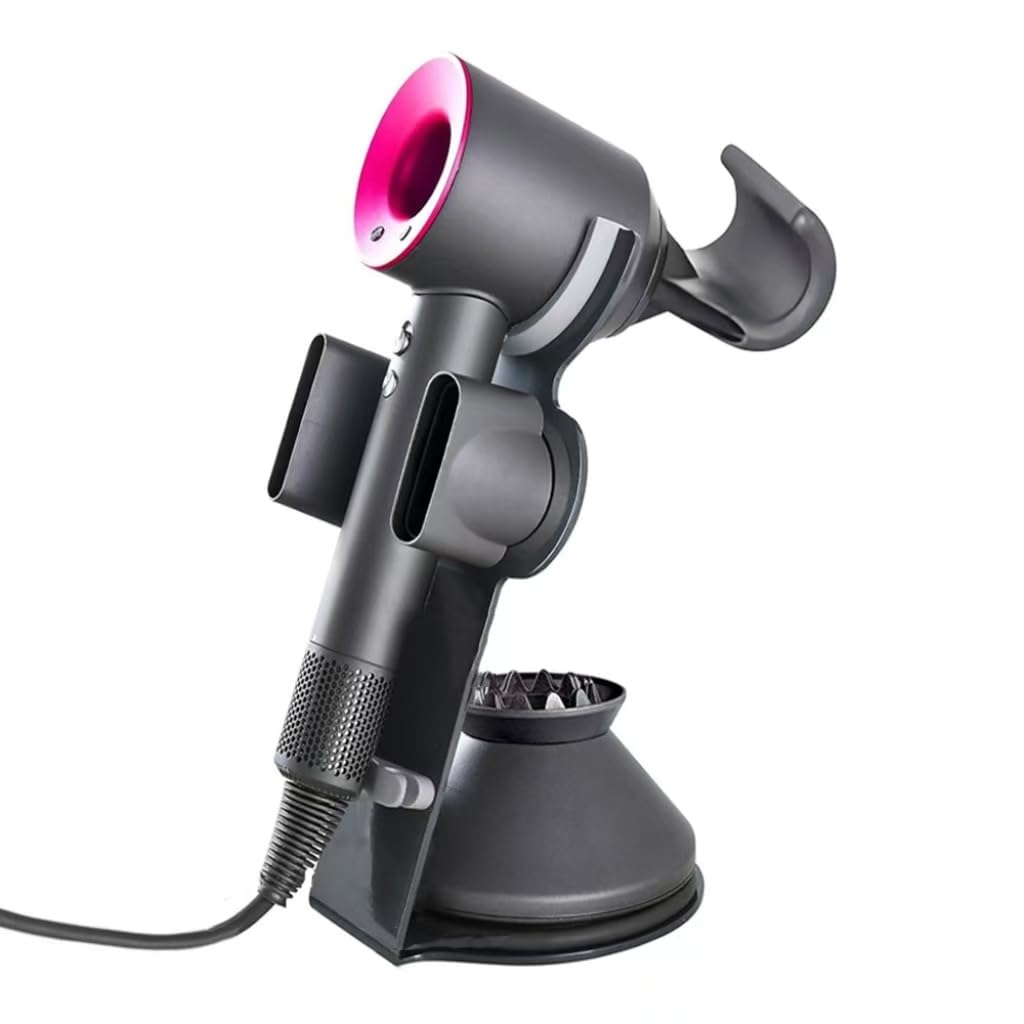 Foho Dyson Supersonic hair dryer holder on magnetic stand keeps dryer accessible and organized