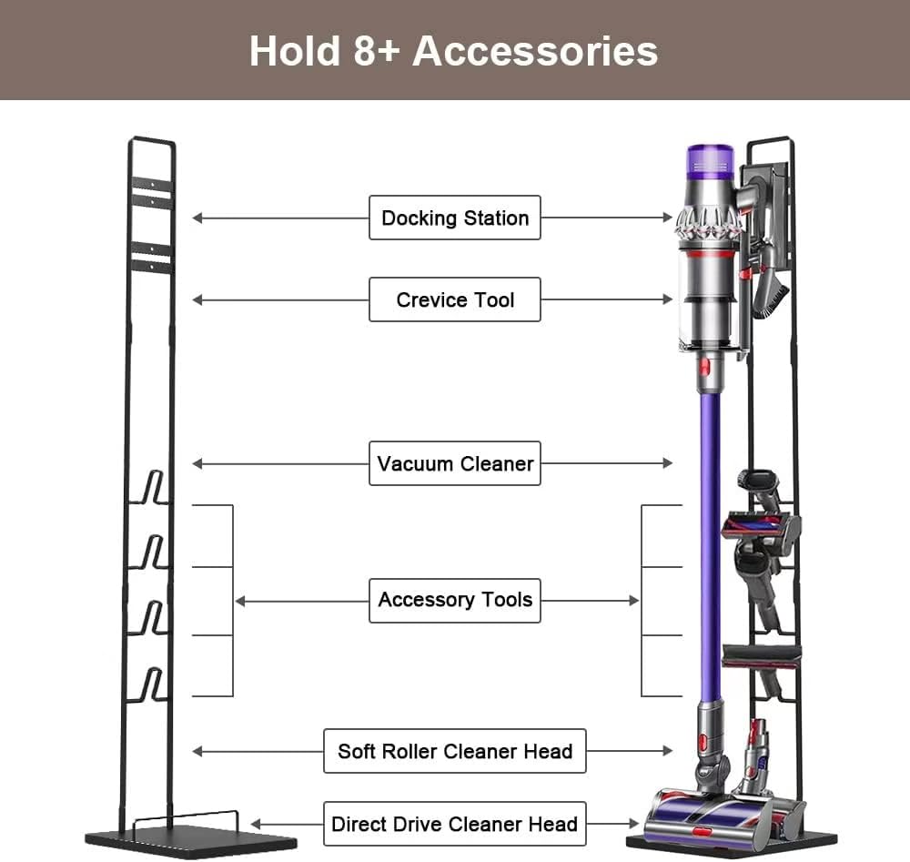 Foho easy-assembly vacuum stand shown for quick setup and simple organization.