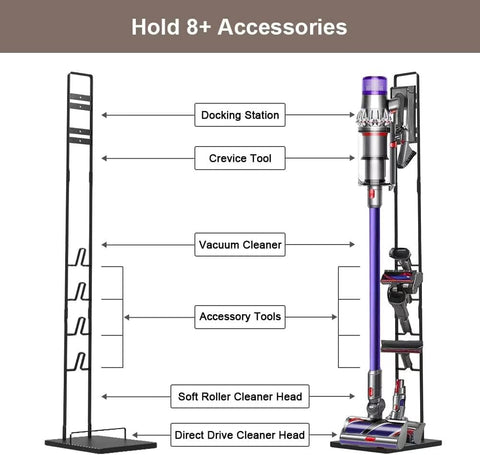 Foho easy-assembly vacuum stand shown for quick setup and simple organization.