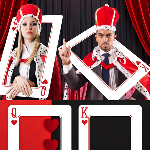 Foilswirl photo prop giant card frame enhances casino decor at events.