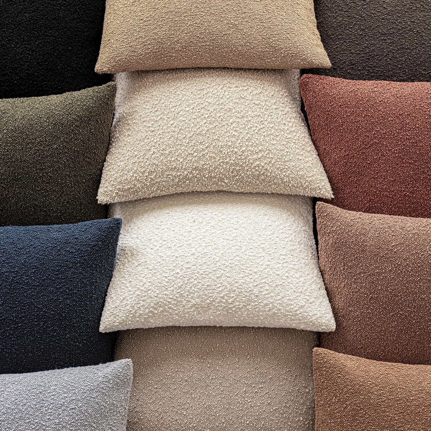 Foindtower bedroom decor setup uses boucle texture to elevate style.