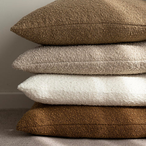 Foindtower bedroom bouclé pillow cover brings calm tactile texture to beds