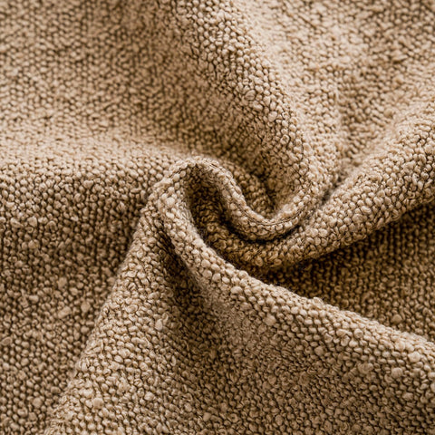 Foindtower Boucle pillow cover fabric texture close-up highlights soft touch for lounges.