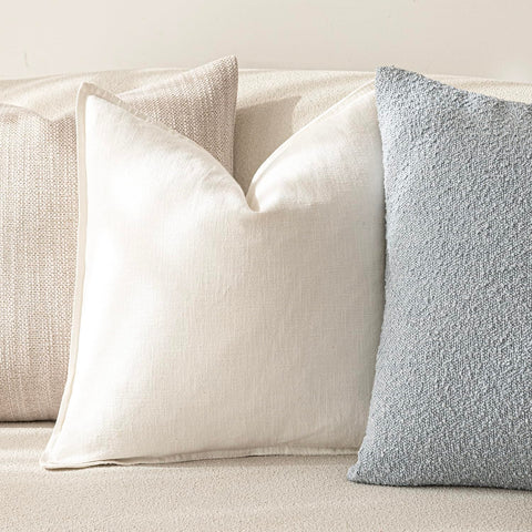 Foindtower decorative boho-style cream pillow cover adds neutral charm.