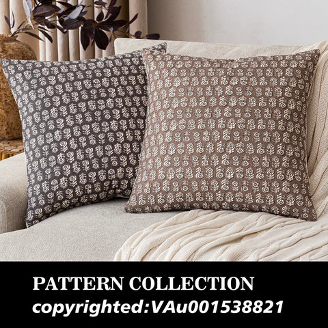 Foindtower farmhouse cushion cover 24x24 fits sofas and chairs.
