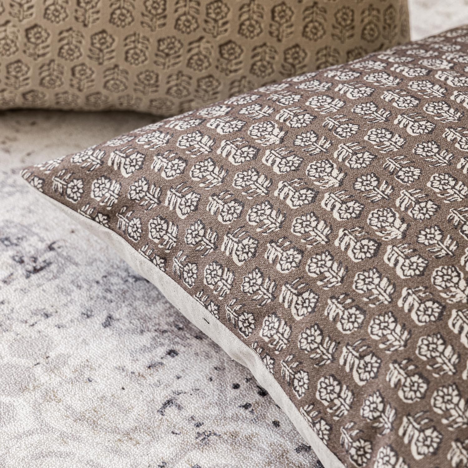 Foindtower decorative pillow cover showcases timeless vintage pattern for bedroom styling