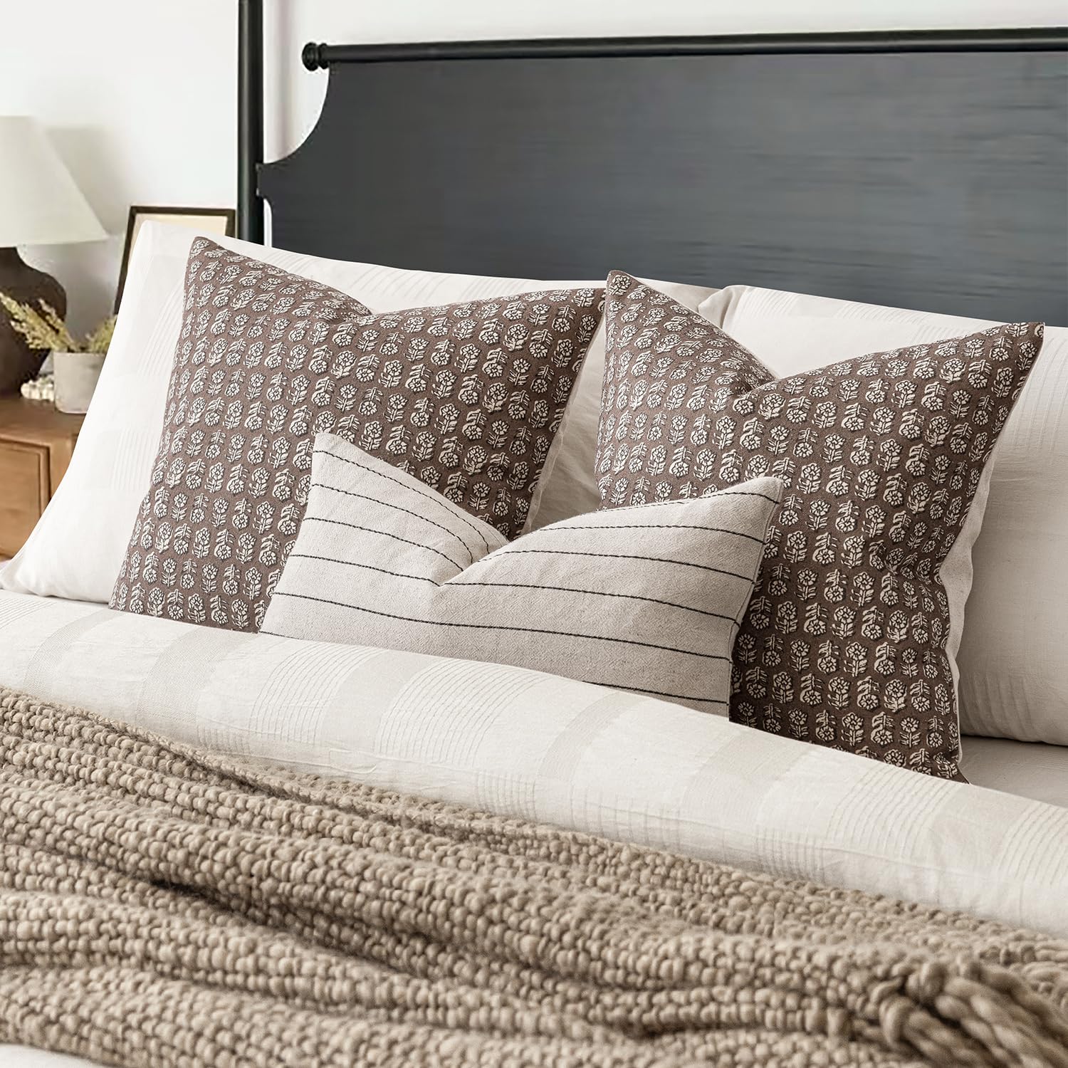 Foindtower brown floral cover brings cozy farmhouse vibes to sofas