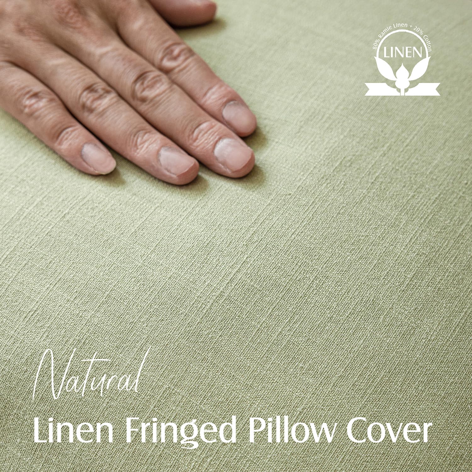 Foindtower fringe-edge pillow cover with tassels creates casual living room flair.