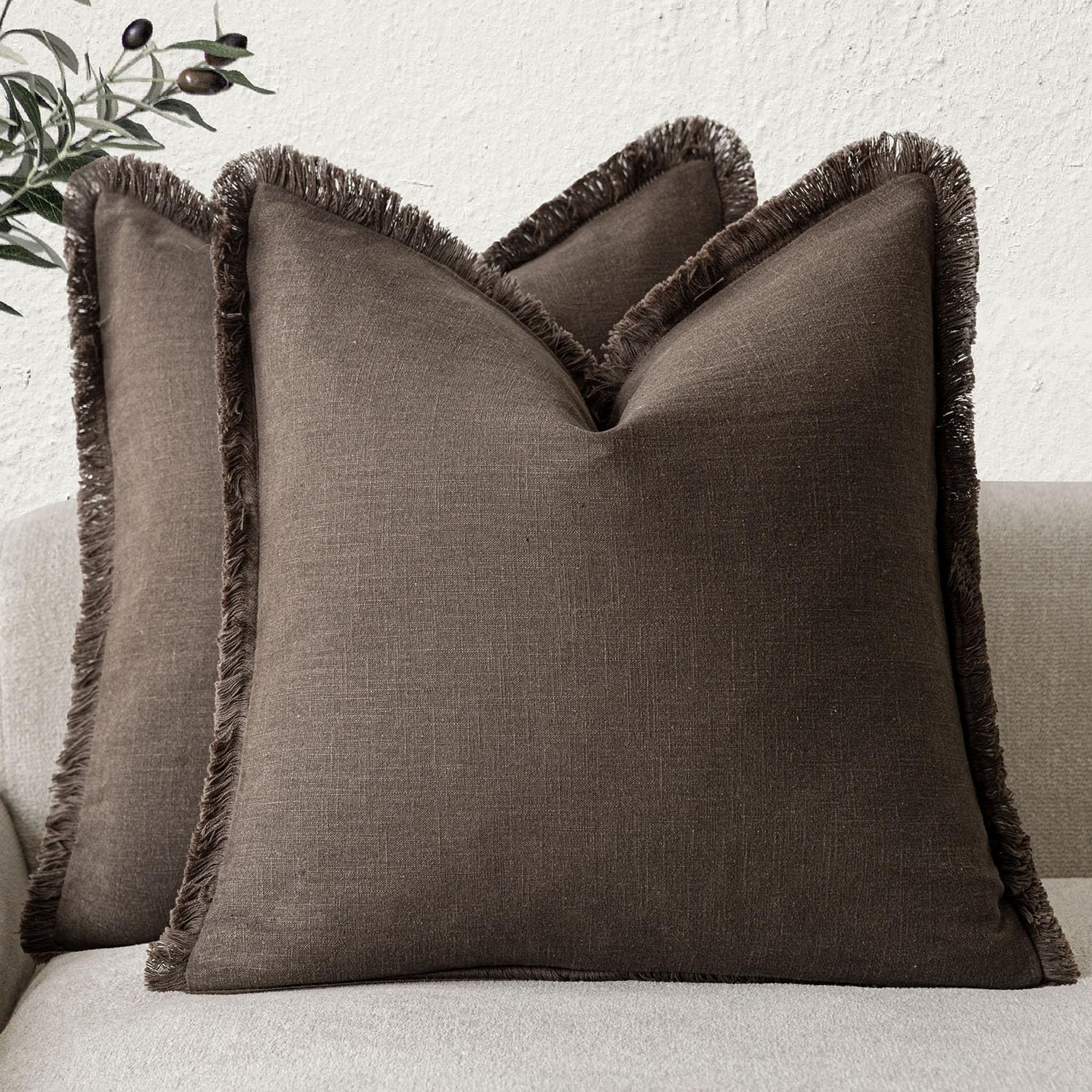 Foindtower fringe pillow cover with tassels adds boho charm to your sofa