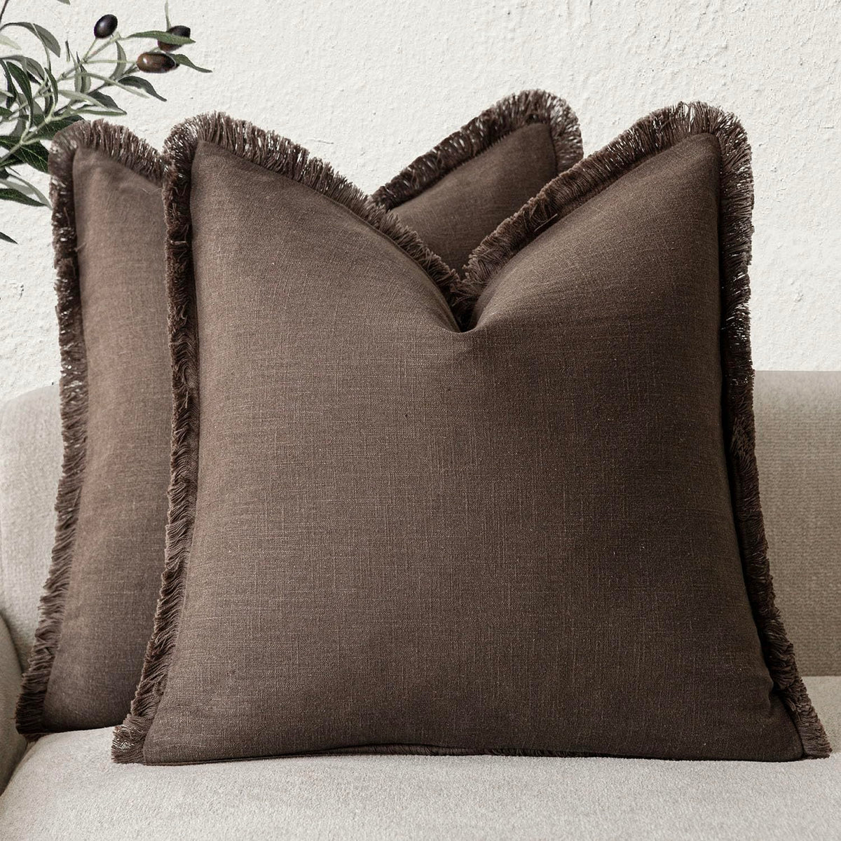 Foindtower fringe pillow cover with tassels adds boho charm to your sofa