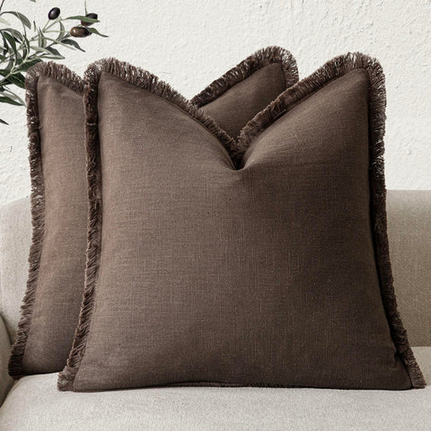 Foindtower fringe pillow cover with tassels adds boho charm to your sofa