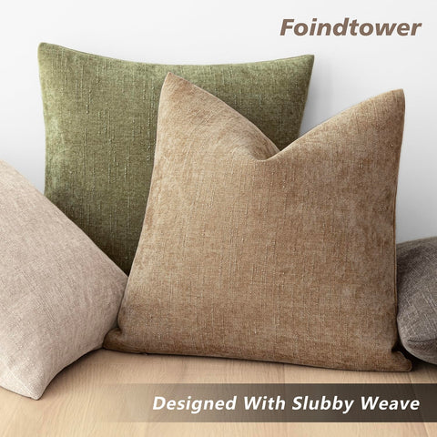 Foindtower hidden zipper pillow cover for quick insert changes.