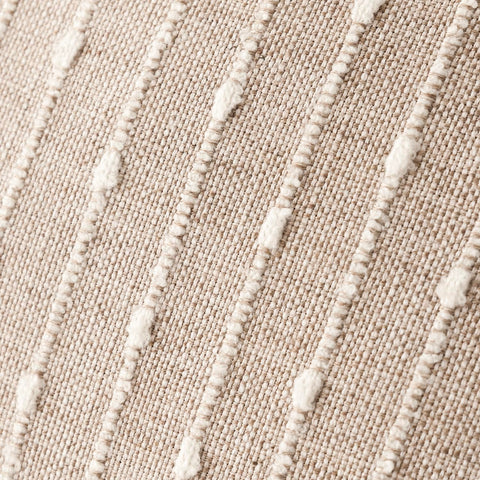 Foindtower 18x18 pillow cover in natural beige adds soft luxury to sofas.