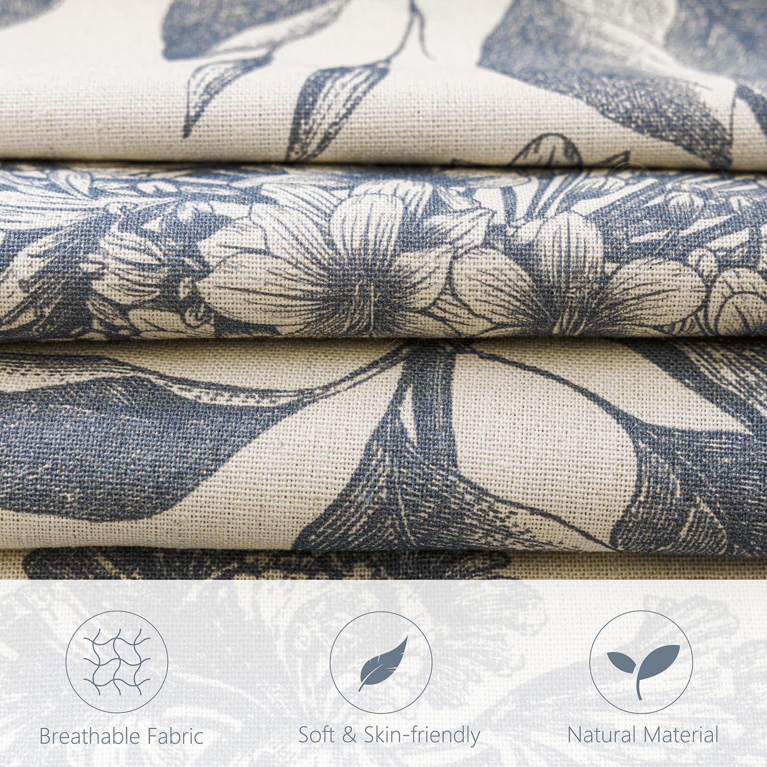 Foindtower linen blend fabric closeup highlights breathable, durable material for daily use.