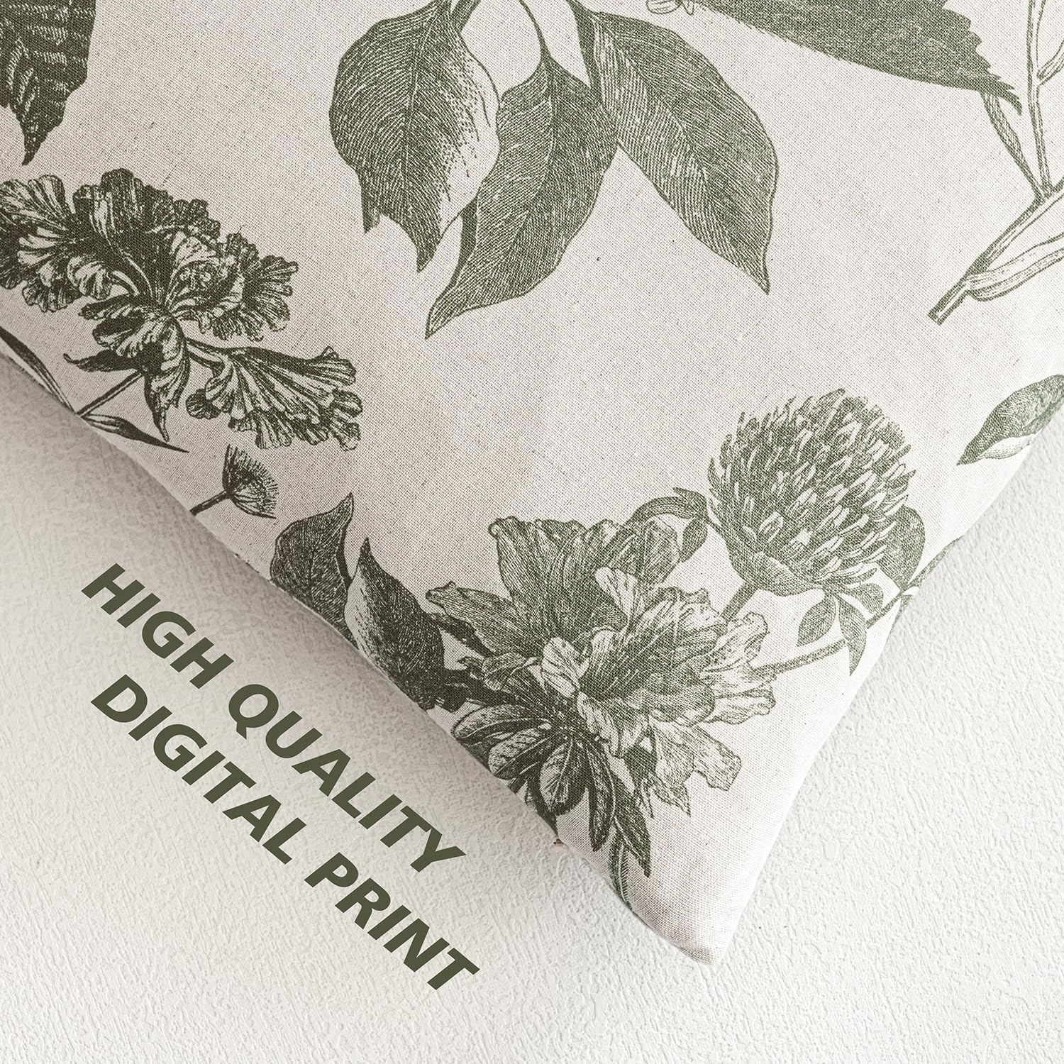 Foindtower linen cotton rayon blend pillow cover highlights breathable comfort.